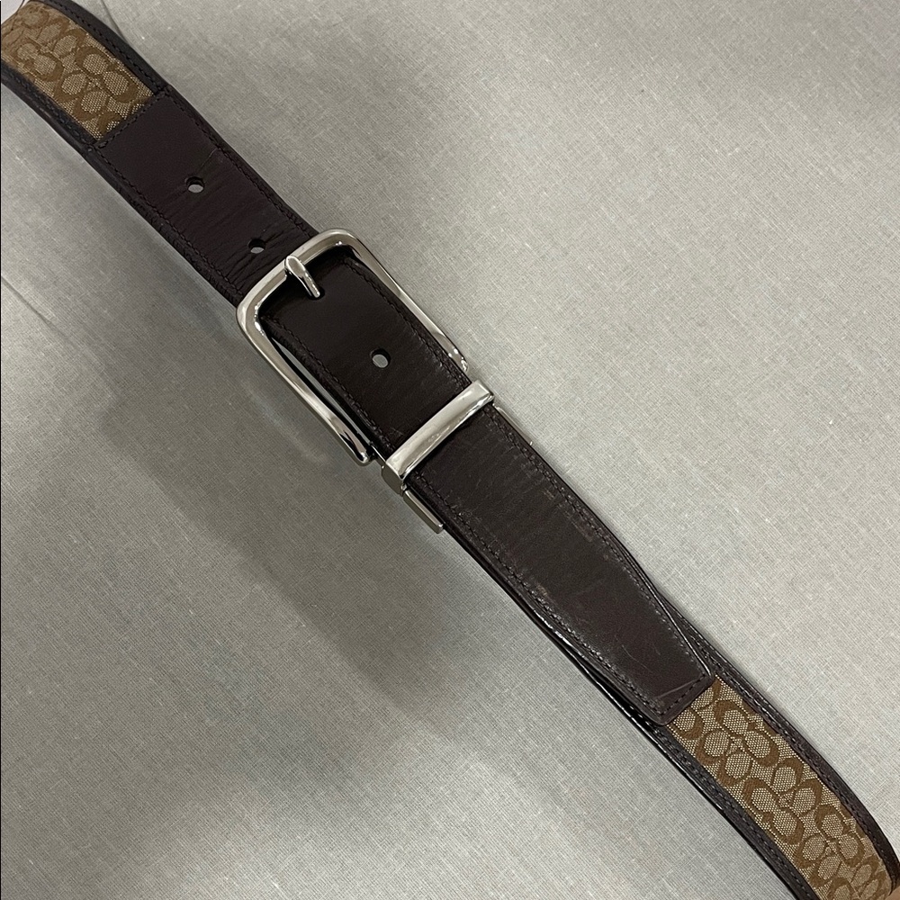Women’s Coach reversible brown leather belt 36 inches 90 cm